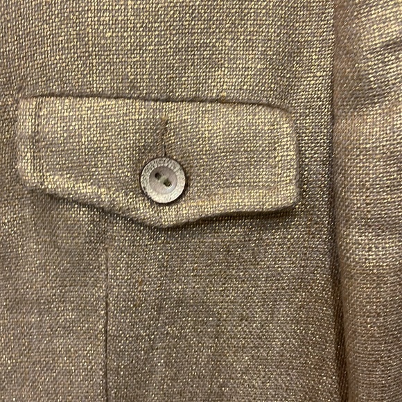 LEA ROME Gold Linen blazer jacket size 36 /2 - Picture 3 of 5